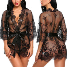 Kép betöltése a galériamegjelenítőbe: Seduction and Elegance Lingerie Lace Night Dress
