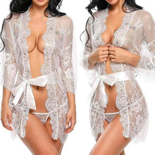 Kép betöltése a galériamegjelenítőbe: Seduction and Elegance Lingerie Lace Night Dress
