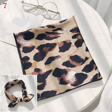 Load image into Gallery viewer, Fashion Polka Dot Leopard Silk Scarf
