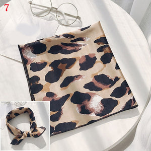 Fashion Polka Dot Leopard Silk Scarf