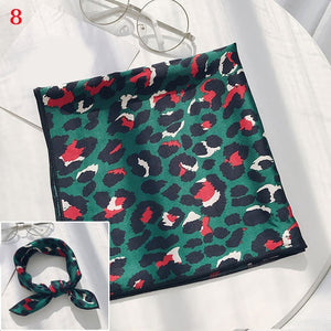 Fashion Polka Dot Leopard Silk Scarf