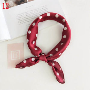 Fashion Polka Dot Leopard Silk Scarf