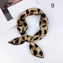 Load image into Gallery viewer, Fashion Polka Dot Leopard Silk Scarf
