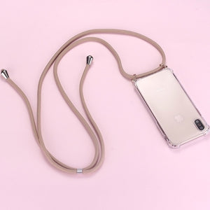 Luxury Lanyard Silicone Phone Case For iPhone