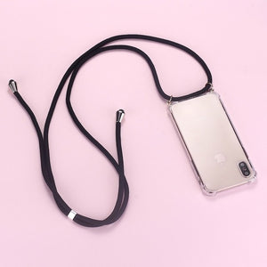 Luxury Lanyard Silicone Phone Case For iPhone