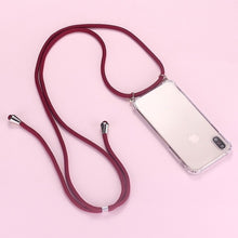 Kép betöltése a galériamegjelenítőbe: Luxury Lanyard Silicone Phone Case For iPhone
