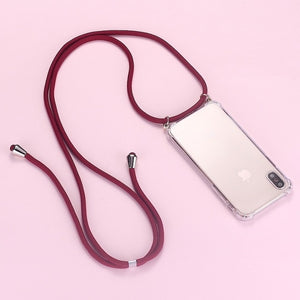 Luxury Lanyard Silicone Phone Case For iPhone