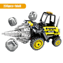 Load image into Gallery viewer, City Engineering Bulldozer Crane Technic Car Truck Excavator Roller Building Blocks
