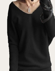 Cashmere sweaters fashion sexy V-neck