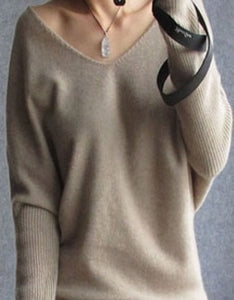 Cashmere sweaters fashion sexy V-neck