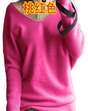 Kép betöltése a galériamegjelenítőbe: Cashmere sweaters fashion sexy V-neck
