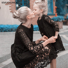 将图片加载到图库查看器，Mom and Daughter Lace Princess Dress Family Matching
