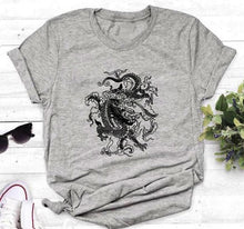 Kép betöltése a galériamegjelenítőbe: Cute dragon punk Gothic clothes top
