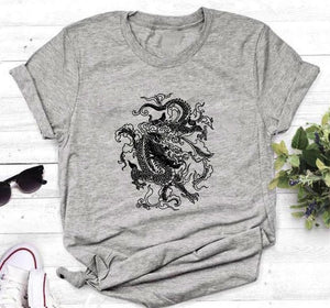 Cute dragon punk Gothic clothes top