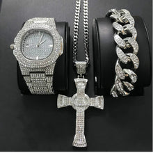 Charger l&#39;image dans la galerie, Luxury Watch &amp; Bracelet &amp; Necklace Combo Set
