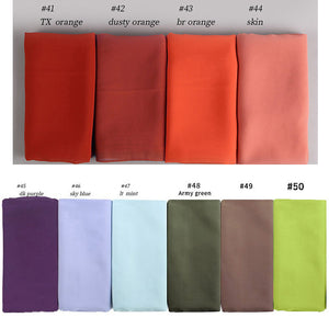 Women Plain Bubble Chiffon Hijab Scarf Head Wraps