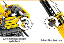 将图片加载到图库查看器，City Engineering Bulldozer Crane Technic Car Truck Excavator Roller Building Blocks
