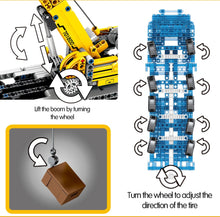 将图片加载到图库查看器，City Engineering Bulldozer Crane Technic Car Truck Excavator Roller Building Blocks
