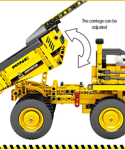 City Engineering Bulldozer Crane Technic Car Truck Excavator Roller Building Blocks