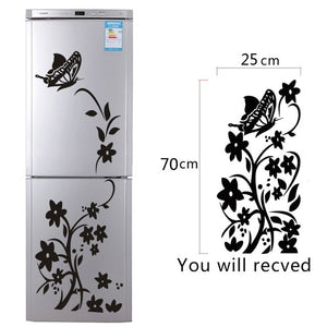 Creative Refrigerator Black Sticker