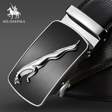 Load image into Gallery viewer, Fashion Automatic Buckle Black Genuine Leather Belt
