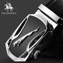 Cargar imagen en el visor de la galería, Fashion Automatic Buckle Black Genuine Leather Belt
