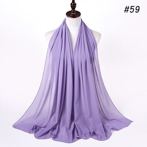 Fashion Plain Bubble Chiffon Scarf Women's Hijab Wrap