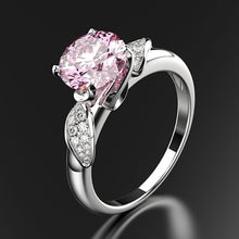 Kép betöltése a galériamegjelenítőbe: Pink Quartz Diamond Ring
