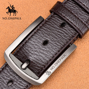 Cow genuine leather luxury male belts