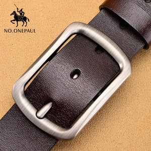 Cow genuine leather luxury male belts