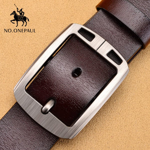 Cow genuine leather luxury male belts