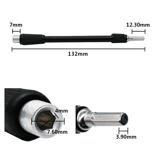 Extension Screwdriver Bit Holder Connect Link Electronics Drill 1/4