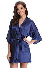 Kép betöltése a galériamegjelenítőbe: A sophisticated and alluring look Silk Bathrobe
