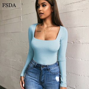 Stylish Long Sleeve Knitted Bodysuit