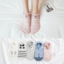 Charger l&#39;image dans la galerie, Cute Animal Funny Ankle Socks Cotton invisible socks
