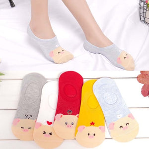 Cute Animal Funny Ankle Socks Cotton invisible socks