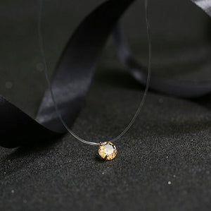 Crystal Necklace Zircon Pendant