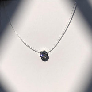 Crystal Necklace Zircon Pendant