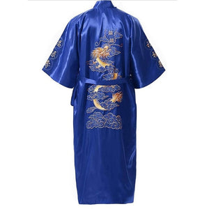 Hot sell Embroidery Dragon Male Sleepwear Loose Nightwear