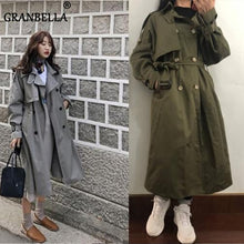 Load image into Gallery viewer, Vintage charm Fall Winter cotton trench coat
