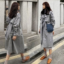 Kép betöltése a galériamegjelenítőbe: Vintage charm Fall Winter cotton trench coat
