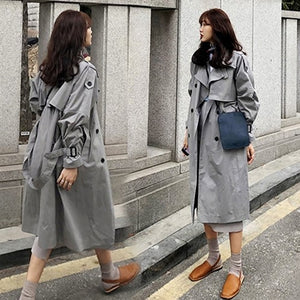 Vintage charm Fall Winter cotton trench coat