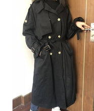 Kép betöltése a galériamegjelenítőbe: Vintage charm Fall Winter cotton trench coat
