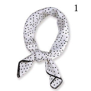 Fashion Polka Dot Leopard Silk Scarf