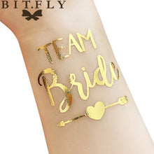 Load image into Gallery viewer, Bridesmaid Team Temporary Tattoo Bachelorette Party Sticker
