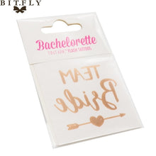 Kép betöltése a galériamegjelenítőbe: Bridesmaid Team Temporary Tattoo Bachelorette Party Sticker
