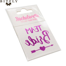 Kép betöltése a galériamegjelenítőbe: Bridesmaid Team Temporary Tattoo Bachelorette Party Sticker
