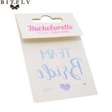 Kép betöltése a galériamegjelenítőbe: Bridesmaid Team Temporary Tattoo Bachelorette Party Sticker
