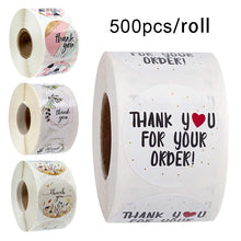 Charger l&#39;image dans la galerie, Thank You Stickers 500pcs/roll Handmade Sticker
