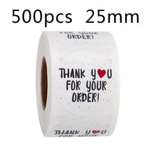 Load image into Gallery viewer, Thank You Stickers 500pcs/roll Handmade Sticker
